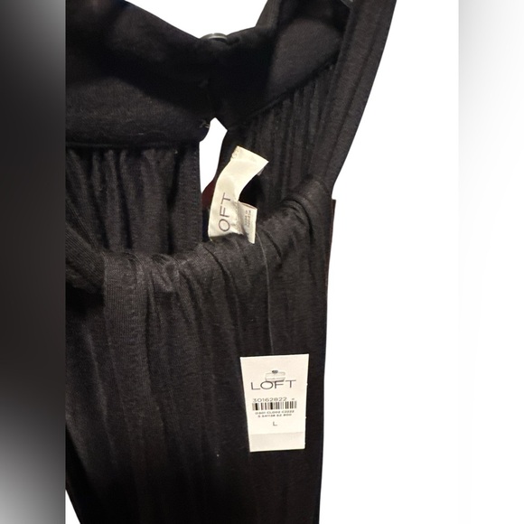 NWT Loft Twist Halter Top High Neck Sleeveless Black Size Large - Picture 5 of 8